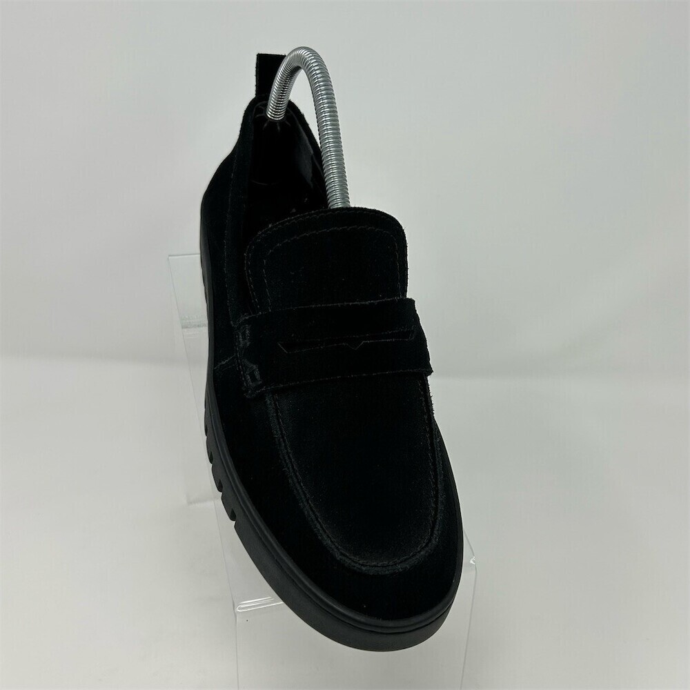 Vionic Uptown Loafer Womens Black Suede Penny Loafers Slip-On Lug Sole Size 9 - Picture 2 of 13